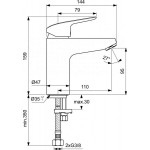 Смеситель для умывальника Ideal Standard Ceraflex B1714AA Смеситель для умывальника Ideal Standard Ceraflex B1714AA